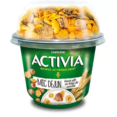 ACTIVIA Iaurt Mic Dejun clasic cu fulgi de cereale 163g