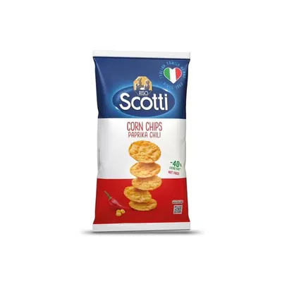 RISO SCOTTI Chips de porumb cu paprika picanta 80g