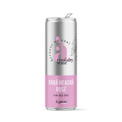 Apriori can Rose Rara Neagra, vin roz sec 0,25L