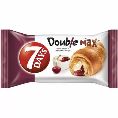 7 DAY'S Croissant vanilie/vișina 80g