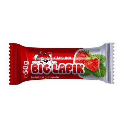 BIG LAPIK Branzica glazurata Cu capsuni 50g