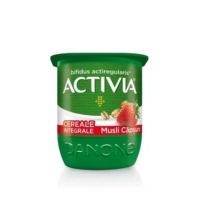 ACTIVIA Iaurt Cu musli si capsuni 125g