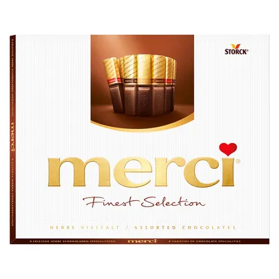 Bomboane Merci Asortate ciocolata neagra 250g